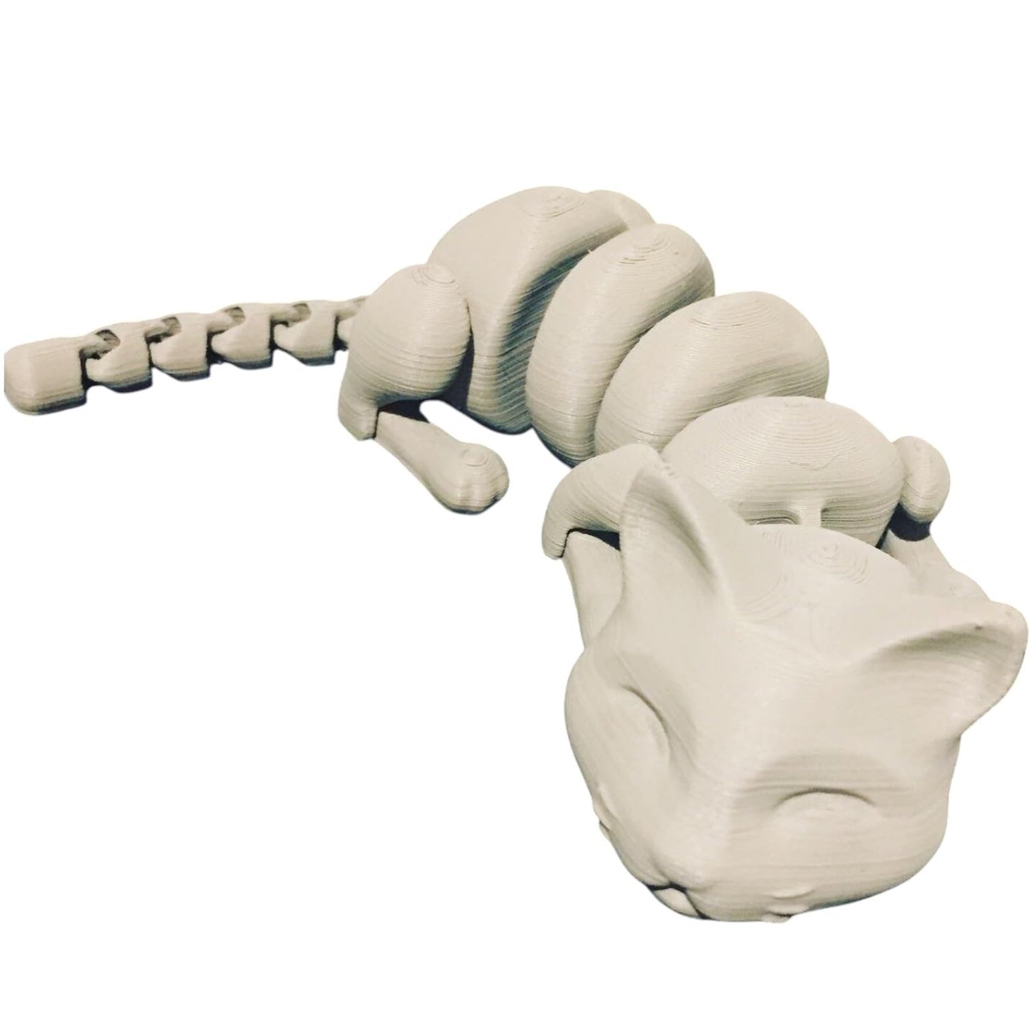 Lazy Cat 2-Pack – Articulated Cats for DIY Painting, Desk Décor & Calming Fidget Fun – 3D Printed in Canada