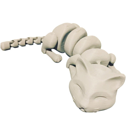 Lazy Cat 2-Pack – Articulated Cats for DIY Painting, Desk Décor & Calming Fidget Fun – 3D Printed in Canada