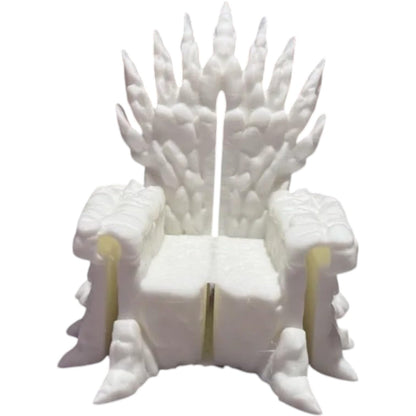 Volcanic Rock Throne – Fantasy Stone Chair Display Piece for Dioramas, RPG Scenery & Collectible Shelves – 3D Printed in Canada