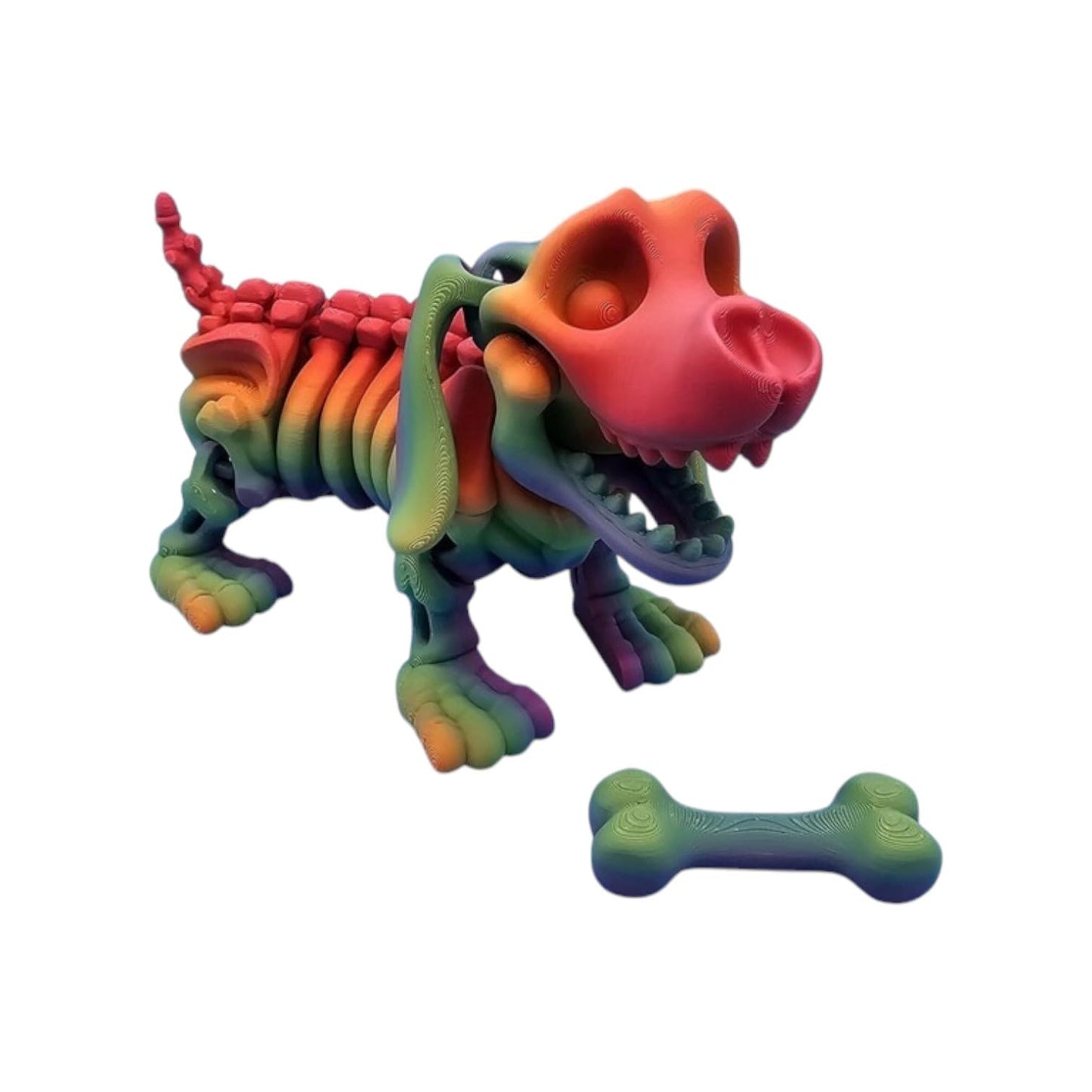 Skeleton Dachshund – Articulating Figurine – Eco-Friendly PLA – Collectible Desk Toy & Stress Relief for Teens & Adults – 3D Printed in Canada