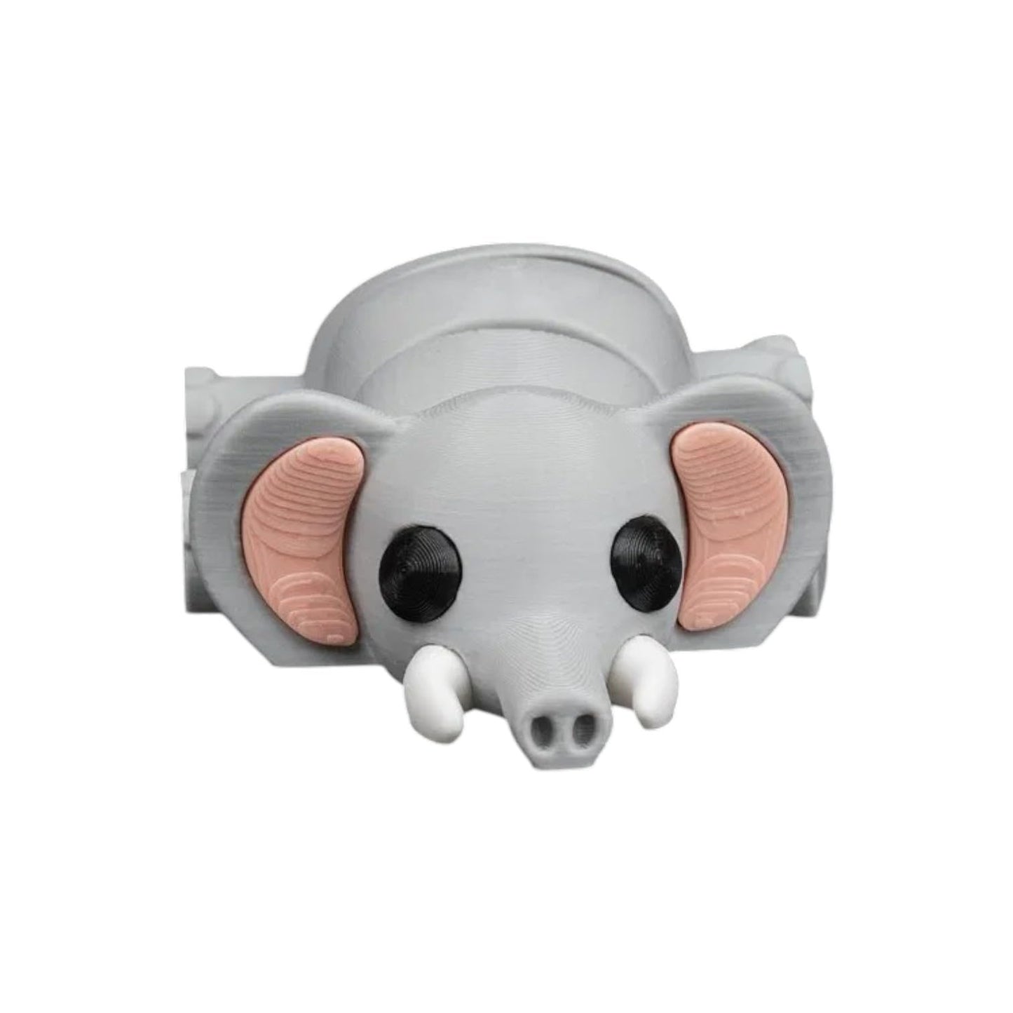 5-Pack Elephant Ease Rest & Nest Figurines – Cute 2" Collectible Desk Décor & Fidget Companions for Stress Relief – 3D Printed in Canada