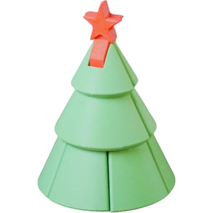 Transforming Christmas Tree Golem – 20-Piece Holiday Mech Model Kit with Articulated Joints – Unique Display Figurine for Collectors & Fantasy Fans – 3D Printed in Canada