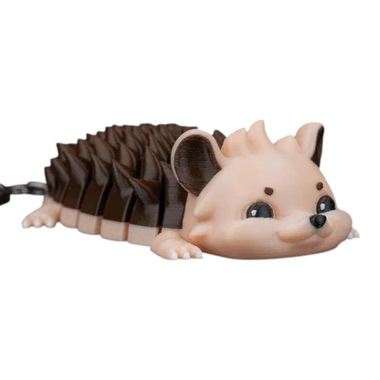 Sonny the Hedgehog Fidget Keychain – Flexible Articulated Mesh Hedgehog Figurine for Stress Relief & Bag Charm – Cute 3D Printed Animal Accessory – 3D Printed in Canada
