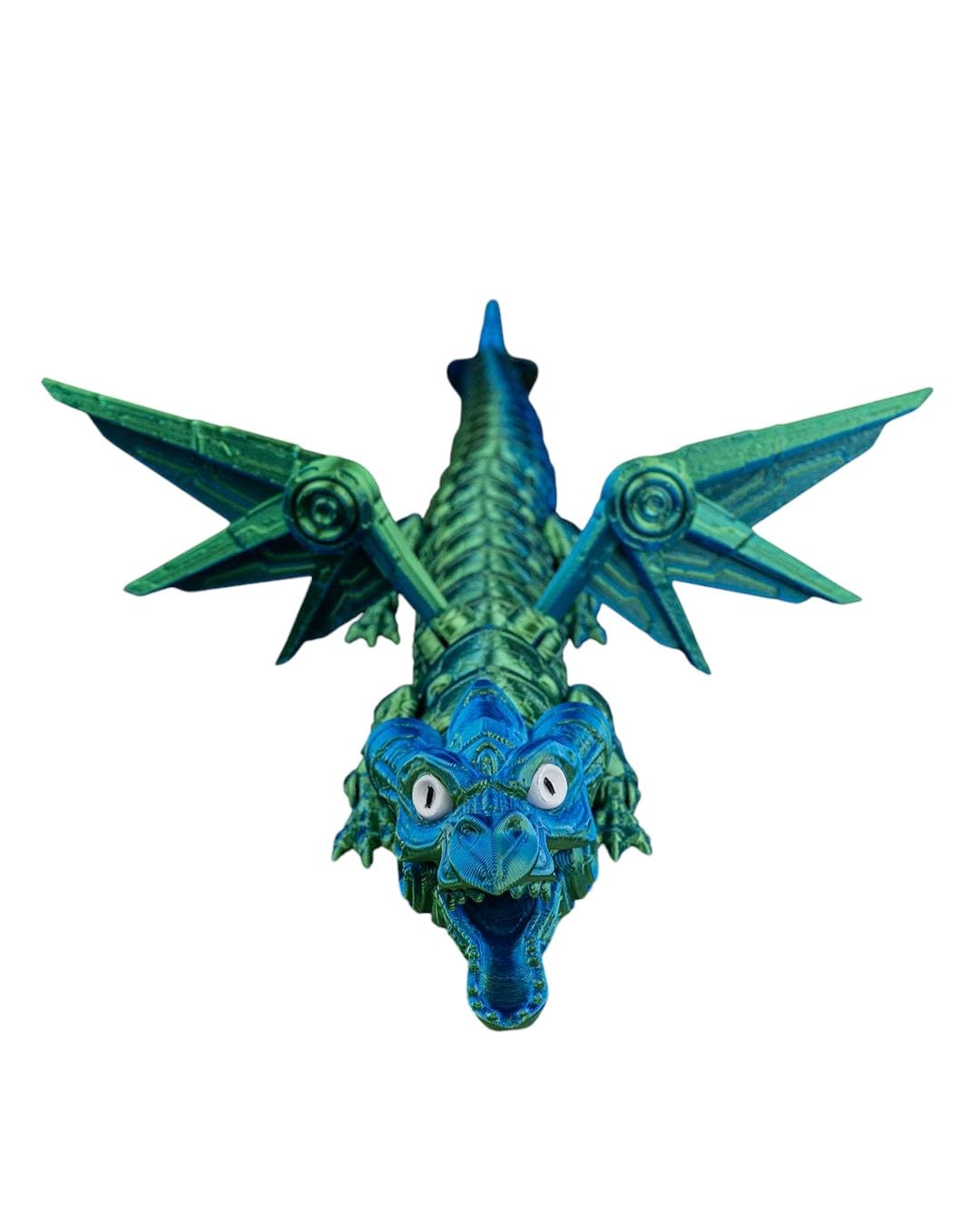 The Iron Sentinel Articulated Dragon Figurine – Aztec-Inspired Mechanical Fidget Sculpture for Desk Display or Stress Relief – 3D Printed in Canada