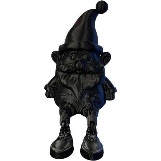 Jolly Shelf Sitter Gnome – Articulated Scandinavian-Inspired Holiday Gnome Figurine for Mantel or Desk – 3D Printed in Canada