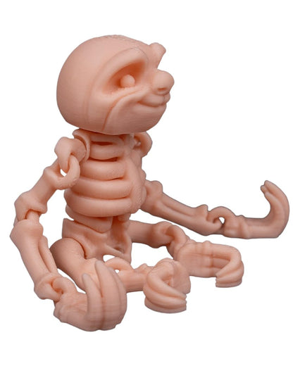 Poseable Skeleton Sloth Figurine – Articulated Creepy Cute Desk Buddy & Halloween Fidget Décor for Teens & Adults – 3D Printed in Canada