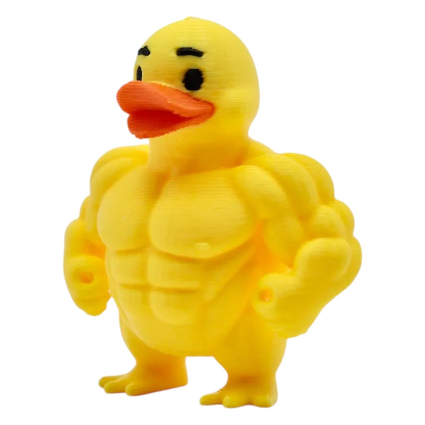 Muscular Duck Figurine – Gym-Themed Desk Collectible – Funny Fitness Gift – 3D Printed in Canada