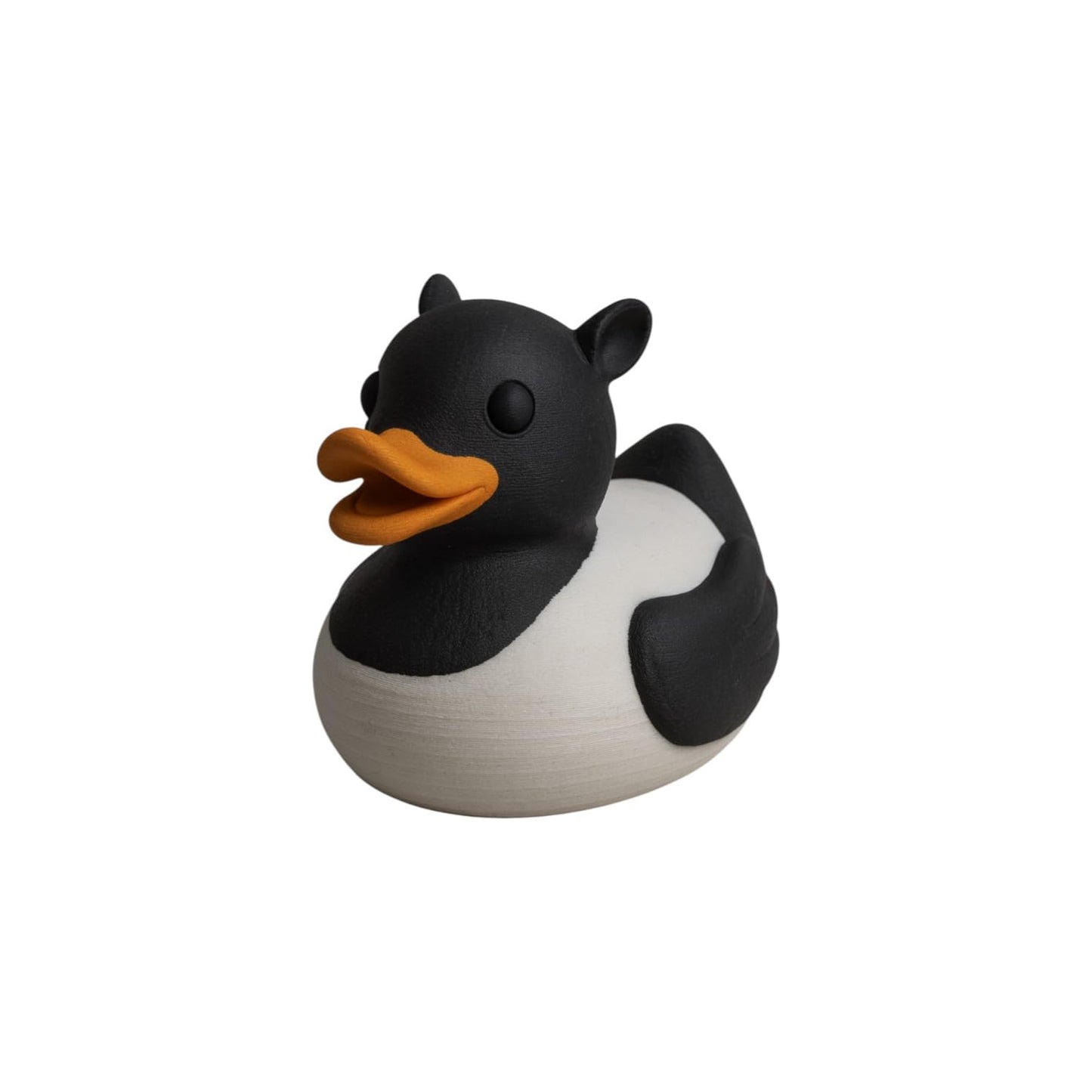 Tapir Duck Figurine – Duck-Tapir Hybrid – Cute Black & White Animal Mash-Up – Funny Duck Collectible or Unique Gift Decor for Teens & Adults – 3D Printed in Canada