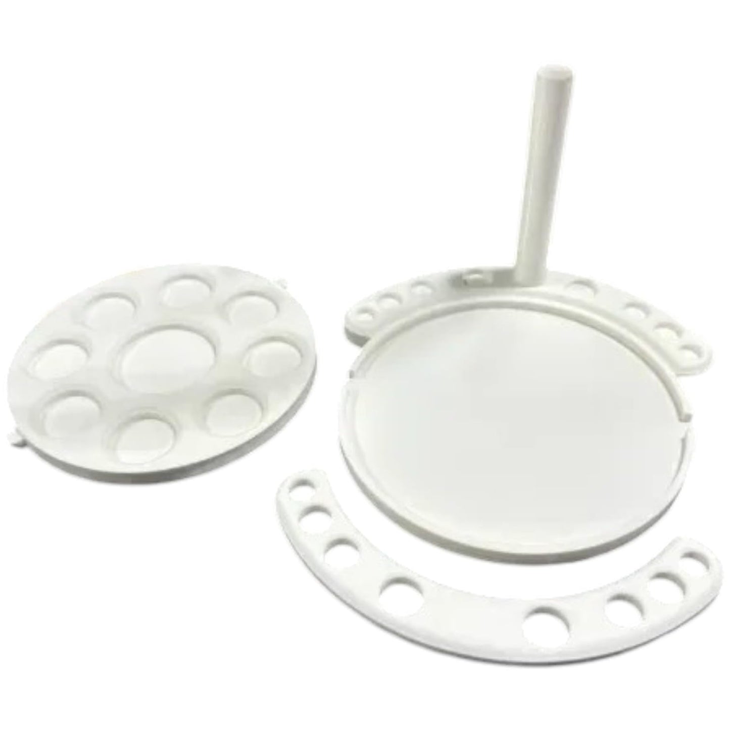 Paintbrush Holder with Detachable Paint Palette – 3D Printed Organizer Stand with Multi-Size Brush Holes & Removable Mixing Tray – 3D Printed in Canada