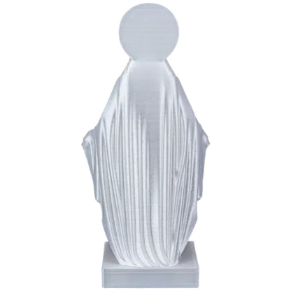 Holy Mary Statue – Minimalist Geometric Virgin Mary Sculpture with Halo for Altar, Prayer Corner or Gift Décor – 3D Printed in Canada