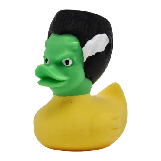 Bride of Frankenstein Duck Figurine – Gothic Horror Collectible – Spooky Desk & Car Dashboard Decor – 3D Printed in Canada