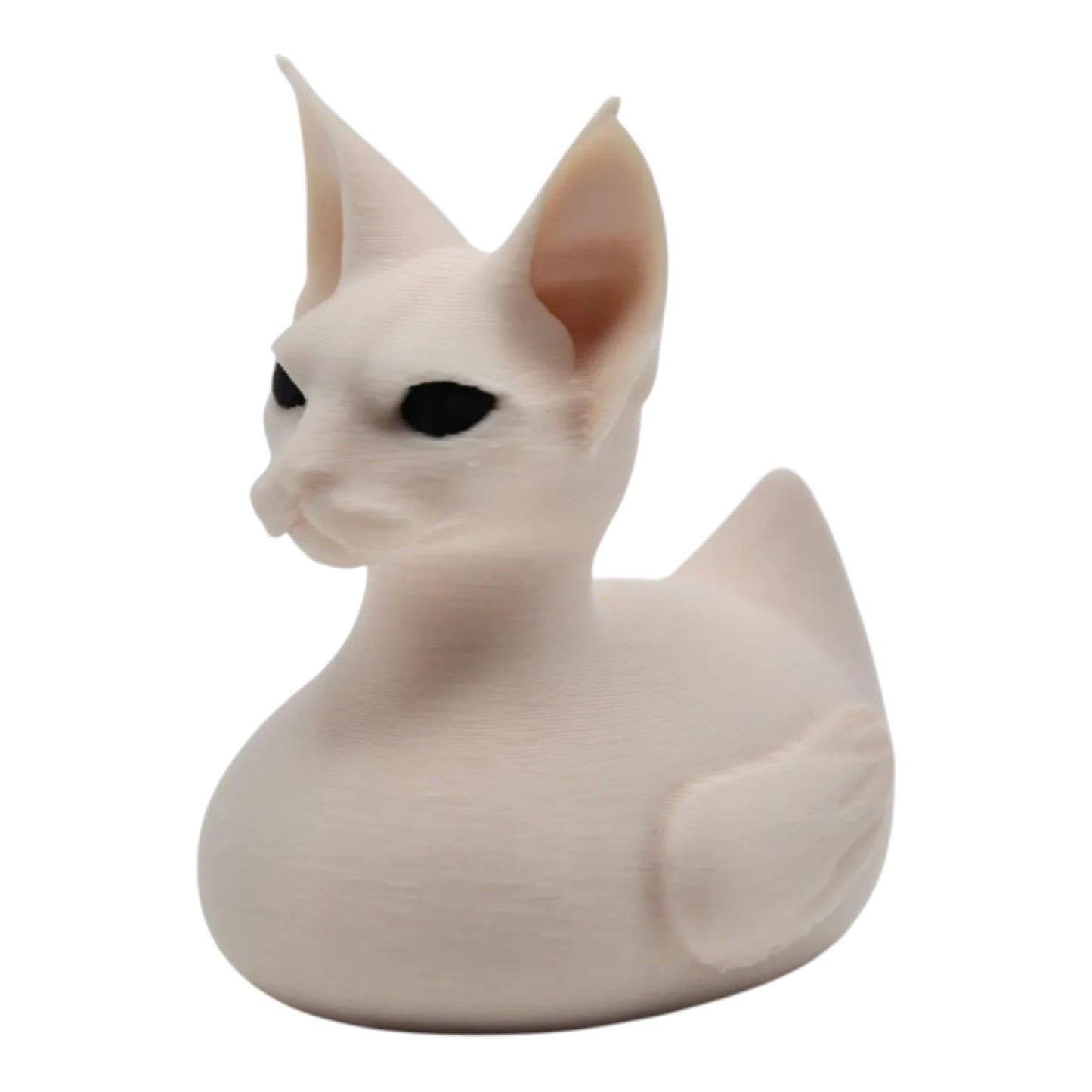 Sphinx Cat Duck Figurine – 3D Printed Hairless Cat Hybrid Collectible – Funny Sphynx Cat Gift for Cat Lovers, Unique Decor & Quirky Home Accent – Made in Canada