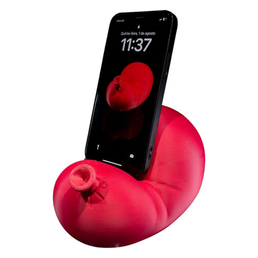 Balloon Curve Phone Holder – Bold Novelty Desk Stand with Charging Slot – 3D Printed in Canada