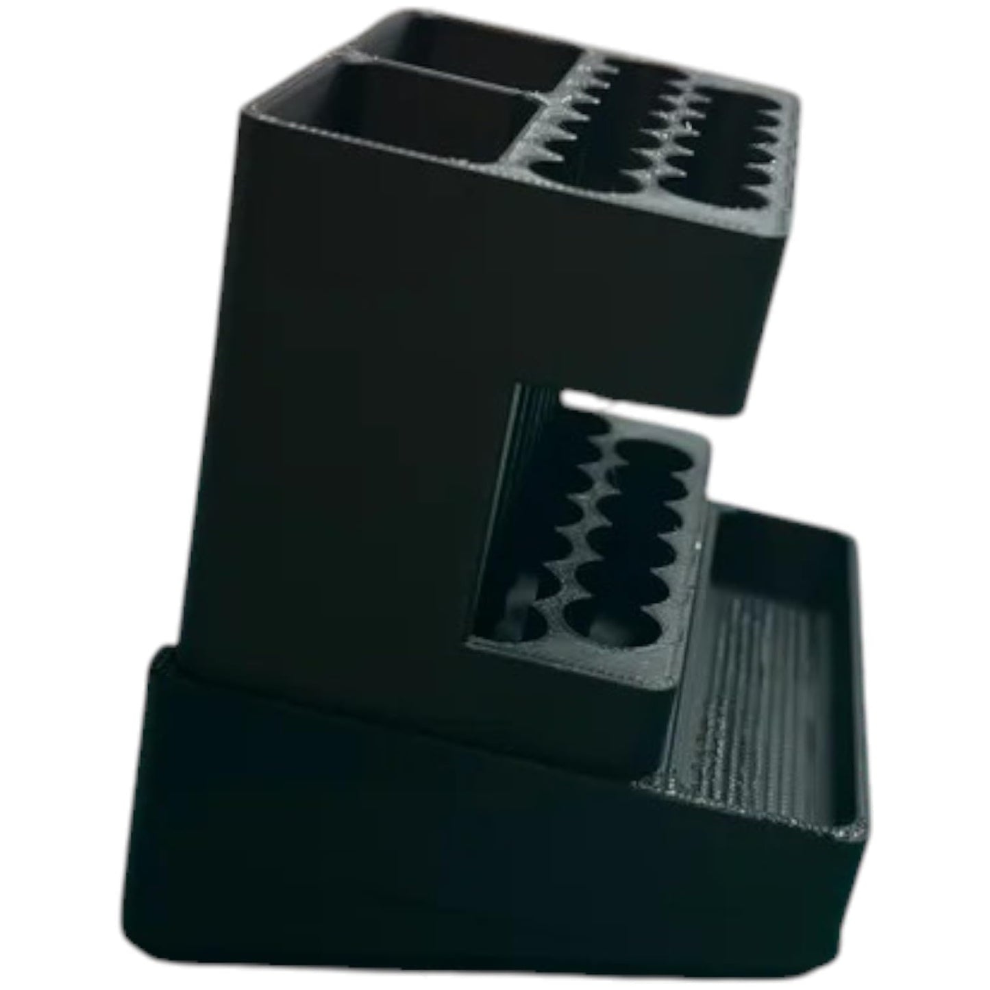 Gridfinity 2x2 Angled Pencil & Tool Organizer – Modular Desk Caddy for Pens, Markers, Bits & Accessories – 3D Printed in Canada