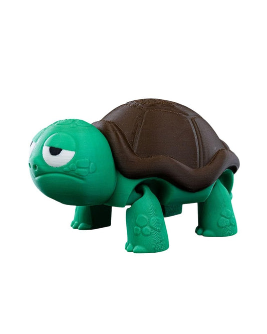 (Not) Surprised Turtle Figurine – Funny Desk Buddy, Fidget Collectible, and Giftable Décor – 3D Printed in Canada