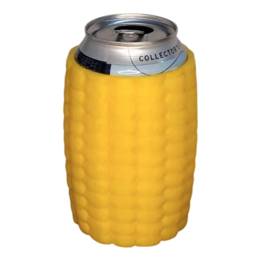 Corn on the Cob Beer Can Holder with 3D Kernel Texture – Funny BBQ and Picnic Beverage Sleeve for Cans – Great Gift for Corn Lovers and Grillmasters – 3D Printed in Canada