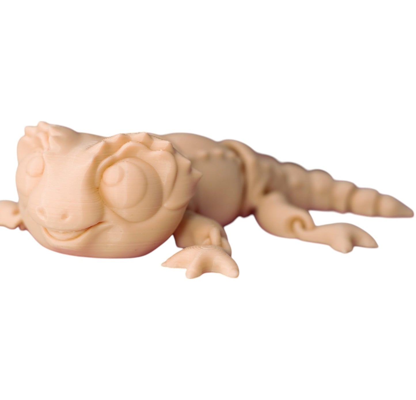 Articulated Baby Gecko Figurine – Paintable Poseable Lizard Sculpture for DIY Crafts & Display – 3D Printed in Canada