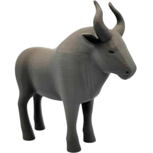 Wildebeest Figurine – Realistic 3D Printed Animal Sculpture for Nature Displays & Wildlife Dioramas – 3D Printed in Canada