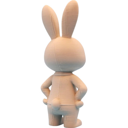 Cartoon Rabbit Figurine – Unpainted 3D Printed Bunny Model for Painting & Display – 3D Printed in Canada