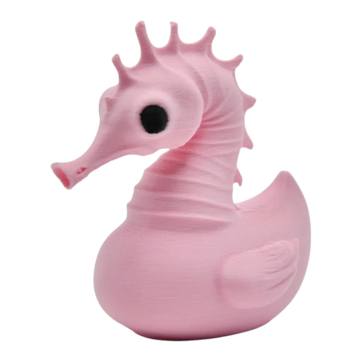 Seahorse Duck Figurine – Quirky Novelty Rubber Duck Collectible, Cute Seahorse Décor, Fun Bathroom Decoration, Unique Gift for Duck Lovers & Sea Animal Fans – 3D Printed in Canada