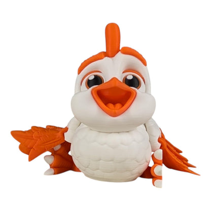 Articulated Chicken Figurine – Farm-Themed Desk Fidget for Teens & Adults – Stress Relief & Collectible – 3D Printed in Canada