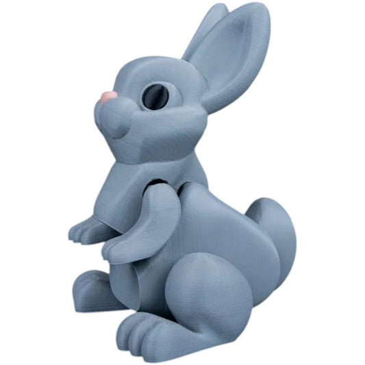 Articulated Bunny Fidget Toy – Poseable Rabbit Figure for Desk, Shelf or Anxiety Relief – Flexible Collectible for Teens and Adults – 3D Printed in Canada