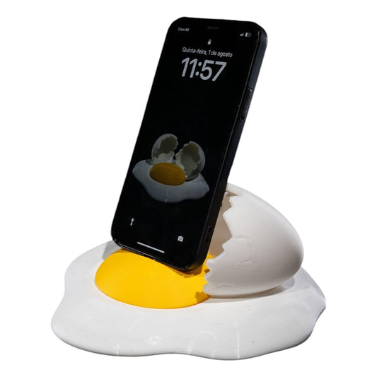 Sunny Side Up Phone Holder – Egg-Themed Desk Stand with Charging Slot – 3D Printed in Canada