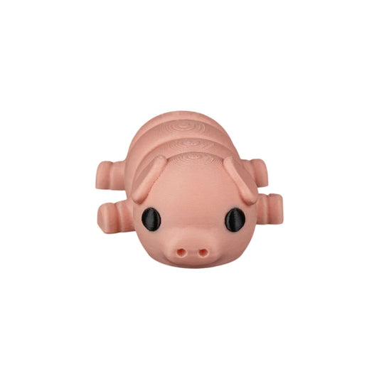 5-Pack Pig Plop Rest & Nest Figurines – Cute 2" Collectible Desk Décor & Fidget Companions for Stress Relief – 3D Printed in Canada