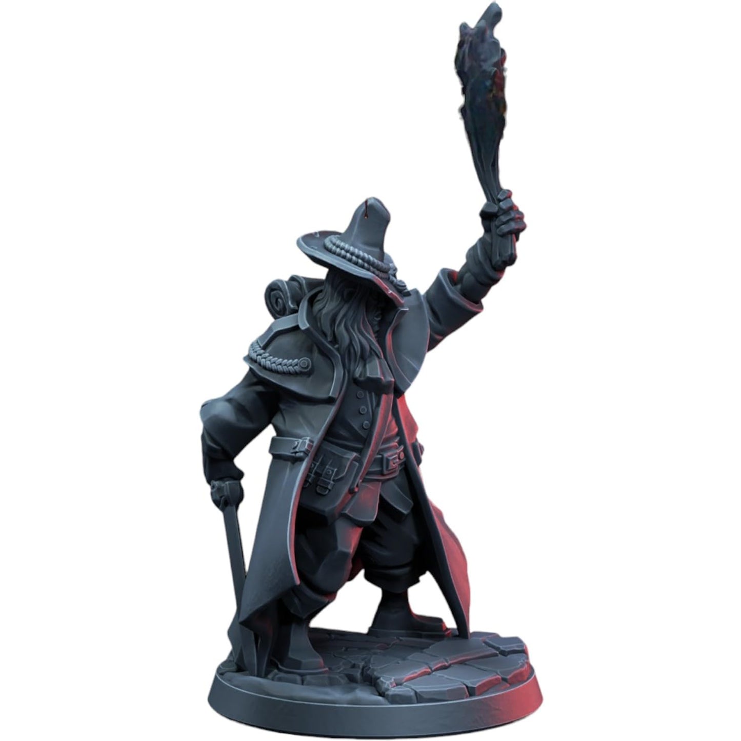 Vampire Hunter Male Fantasy Miniature Statue for Tabletop RPGs, Gothic Dioramas & Collector Displays – 3D Printed in Canada