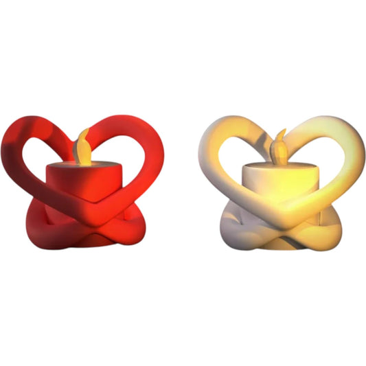 Infinite Love Heart Candle Holder – Romantic 3D Valentine’s Decor Piece – 3D Printed in Canada