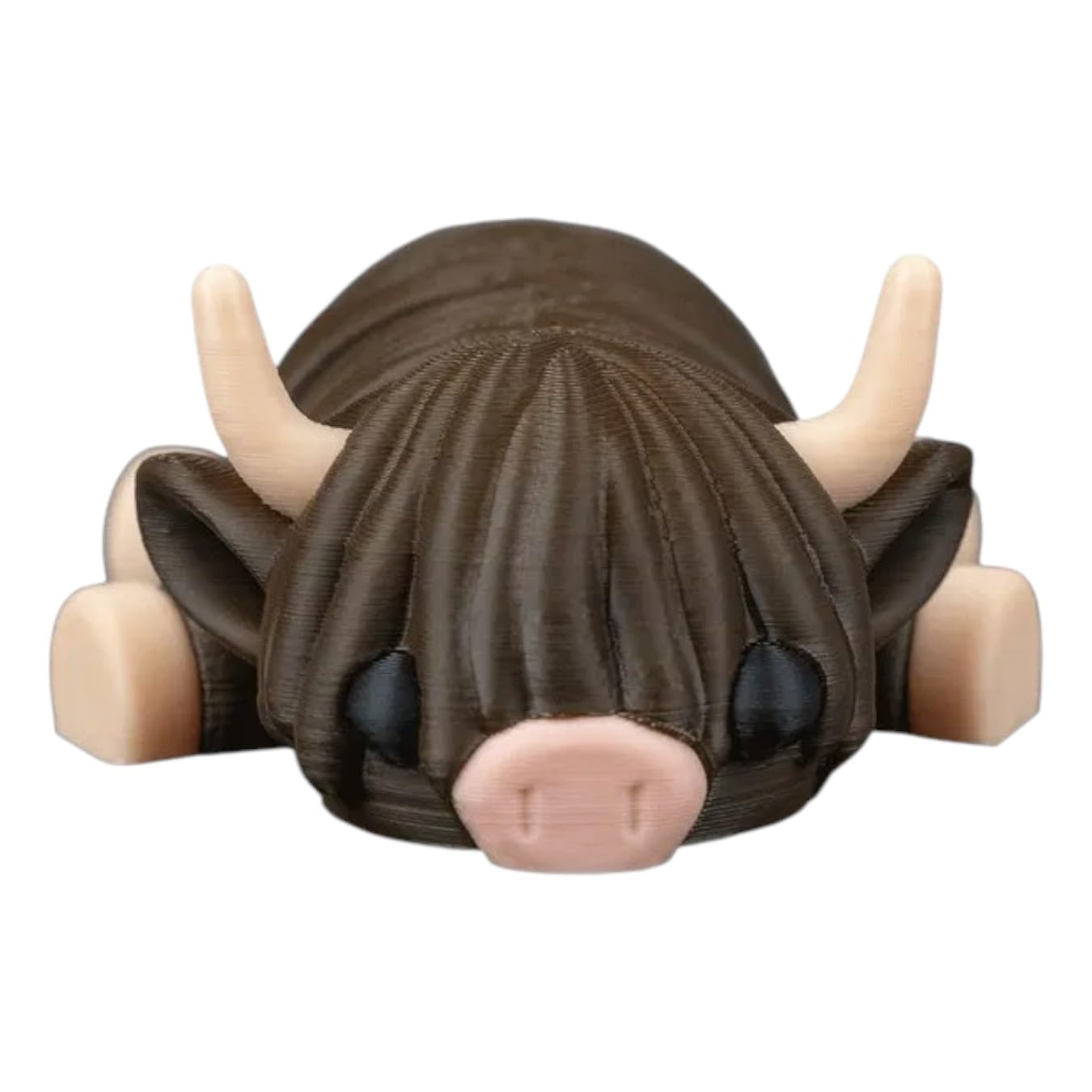 5-Pack Highland Cow in Field Nest – Articulated Fidget Highland Bull Desk Toy with Shaggy Detail, Calming Farm Animal Gift for Teens & Adults – 3D Printed in Canada