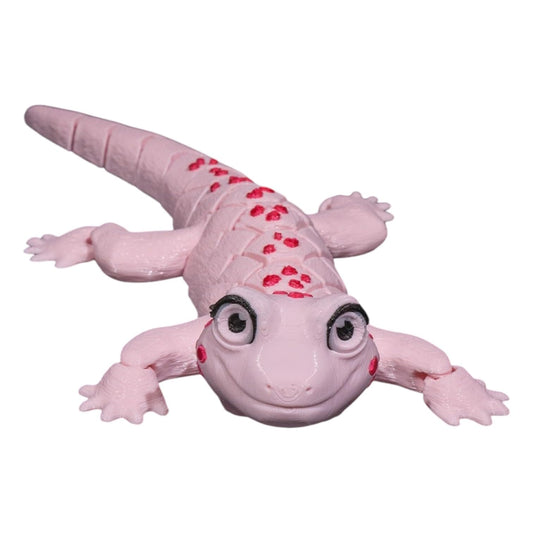 Articulated Gecko Figurine – Cute Reptile Desk Fidget for Teens & Adults – Stress Relief Collectible Toy – 3D Printed in Canada