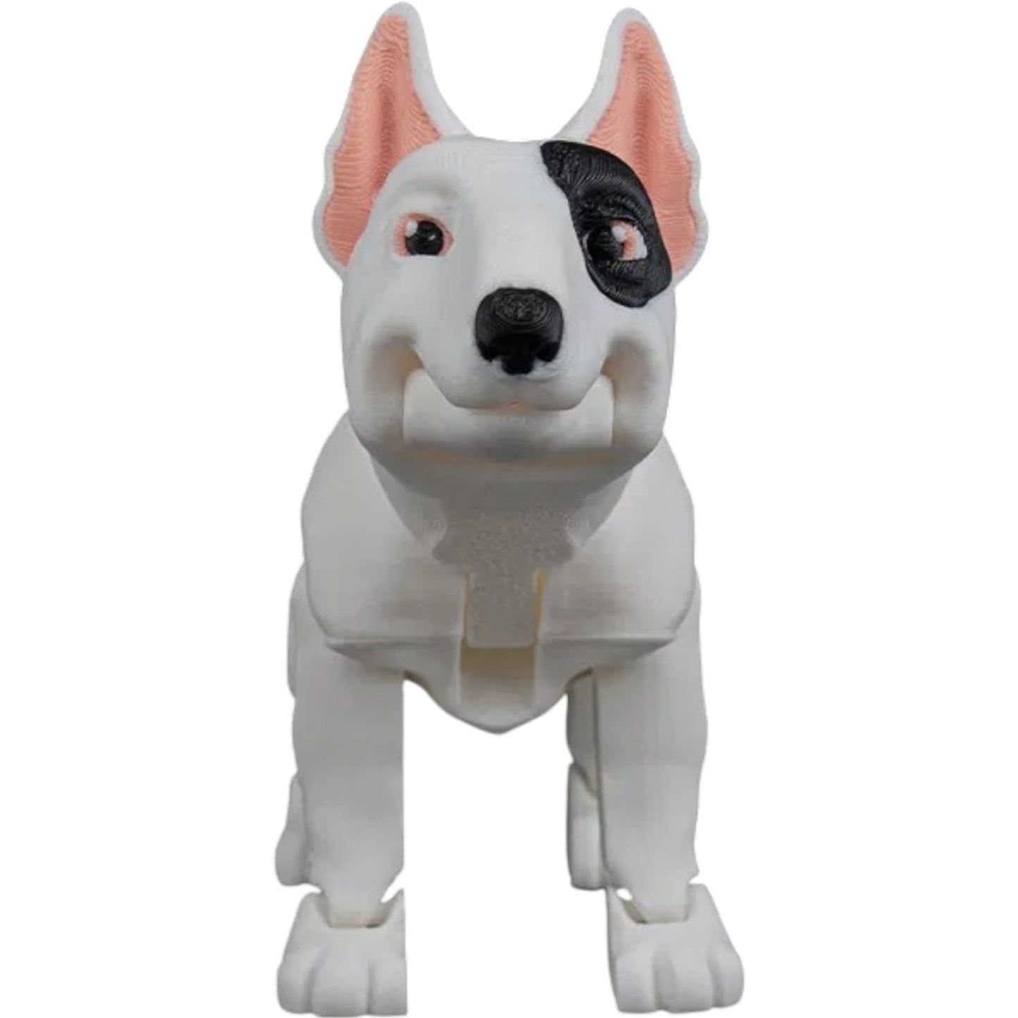 Rex The Bull Terrier Articulated Dog Figurine – Poseable Collectible Fidget for Desk, Shelf, or Gift Display – 3D Printed in Canada