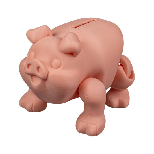 Chonky Piggy Bank – Cute Coin Holder for Teens & Adults, Adorable Decorative Animal Savings Jar, Chubby Pig Design for Desk or Shelf – 3D Printed in Canada