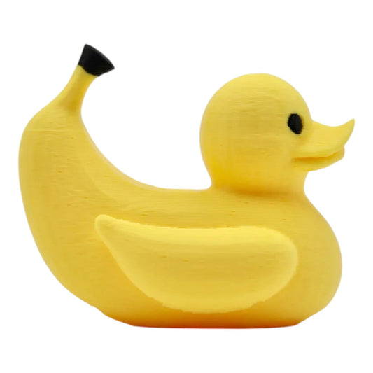 Banana Duck Figurine - Funny Rubber Duck Dashboard Decor - Unique 4x4 Ducking Gift - Hide & Seek Cruise Ship Duck - Quirky Collectible – 3D Printed in Canada
