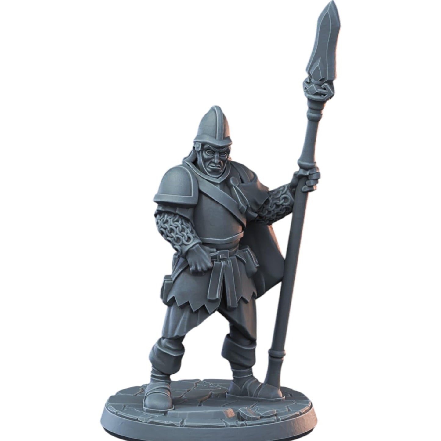 Set of 7 RPG Miniatures – Medieval Guards & Bearded Sword Knight for Fantasy Tabletop Battles & Painting – 3D Printed in Canada