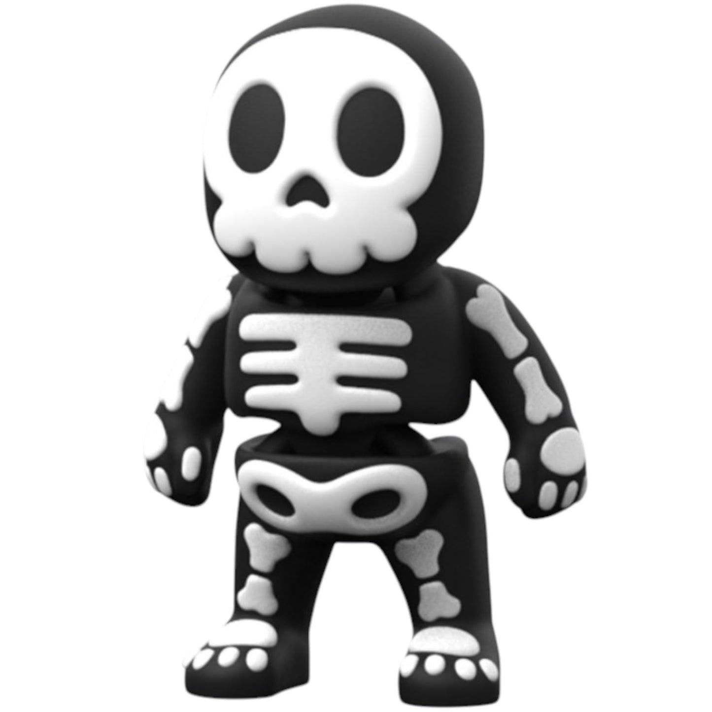 Spooky Skeleton Costume Figurine – Halloween Collectible Toy with Articulated Joints for Shelf Display, Desk Décor, or Gifting – Cute Skull Character – 3D Printed in Canada