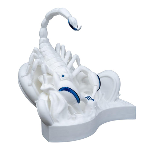 Scorpio Zodiac 3D Sculpture – Astrology-Inspired Scorpion Figurine with Celestial Figures for Home Decor, Shelf Display, or Unique Gifting – 3D Printed in Canada