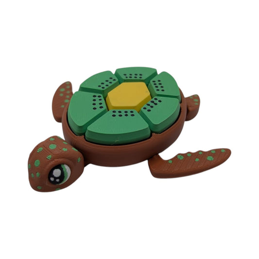 Kiwi Turtle Fidget Clicker – Desk Accessory for Teens and Adults – Sensory Toy for Stress Relief, Anxiety, ADHD, Autism – 3D Printed in Canada