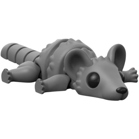 Naptime Nibbler Mouse Figurine – Cute Poseable 3D Printed Rodent for Desks, Shelves, and Collectors – Made in Canada