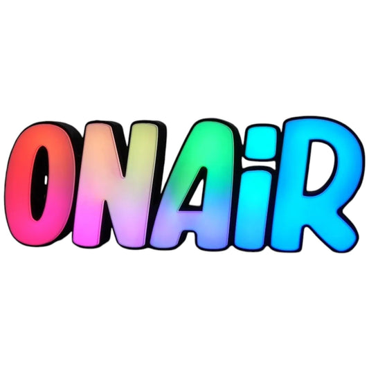 ON AIR RGB Sign Shell – Bold LED Letter Display for Streamers, Podcasters & Creators (No LEDs Included) – 3D Printed in Canada
