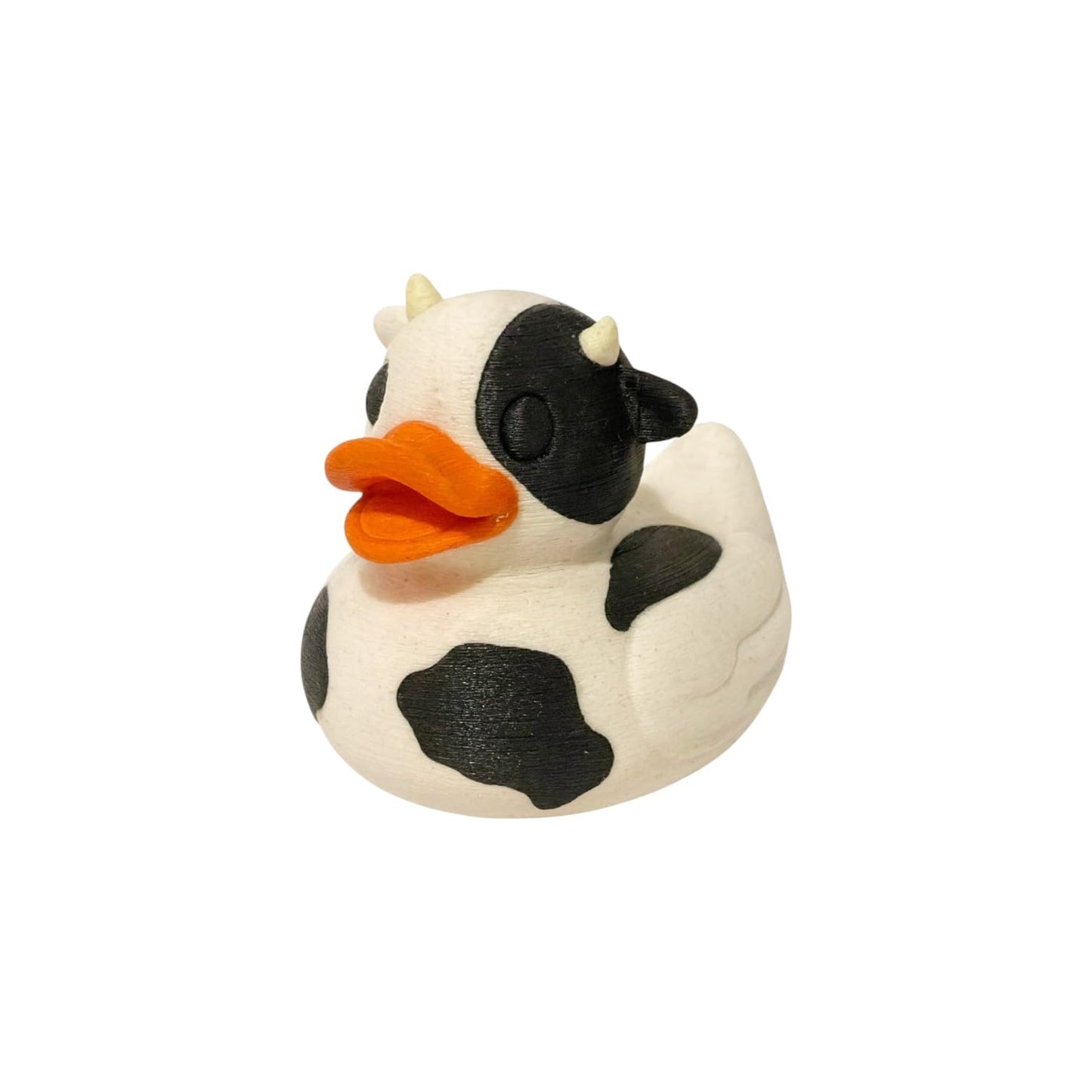 Dairy Cow Duck Figurine – Duck-Cow Hybrid – Moo-Tastic Collectible in Black & White – Funny Farm Animal Mash-Up Decor Gift for Teens & Adults – 3D Printed in Canada