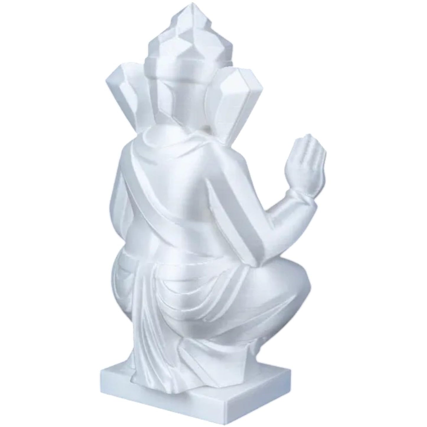 Ganesha Statue – Minimalist Geometric Hindu Deity Sculpture for Altar, Meditation or Home Décor – 3D Printed Spiritual Display for Teens and Adults – 3D Printed in Canada