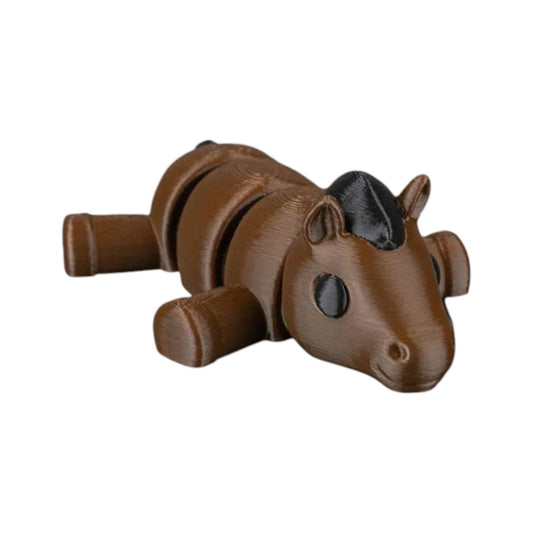 5-Pack Horse Pause Rest & Nest Figurines – Cute 2" Collectible Desk Décor & Fidget Companions for Stress Relief – 3D Printed in Canada