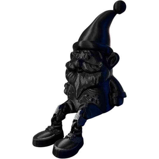 Jolly Shelf Sitter Gnome – Articulated Scandinavian-Inspired Holiday Gnome Figurine for Mantel or Desk – 3D Printed in Canada