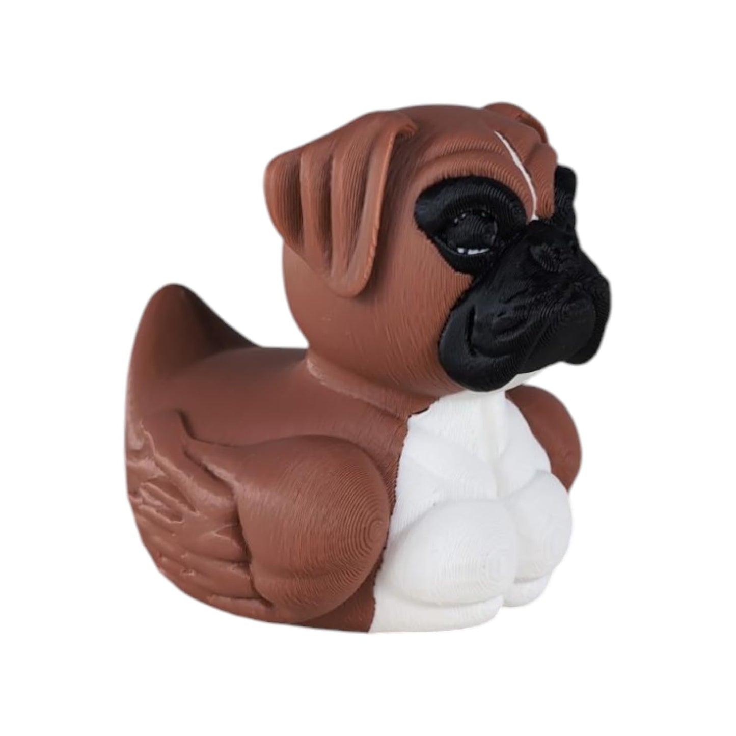 Boxer Dog Duck Figurine - Funny Collectible Ducks for Jeeps, Dashboard Décor, Duck Duck Gift - Car Duck Ornament for Cruise Ship Hiding - Boxer Puppy Rubber Duck – 3D Printed in Canada