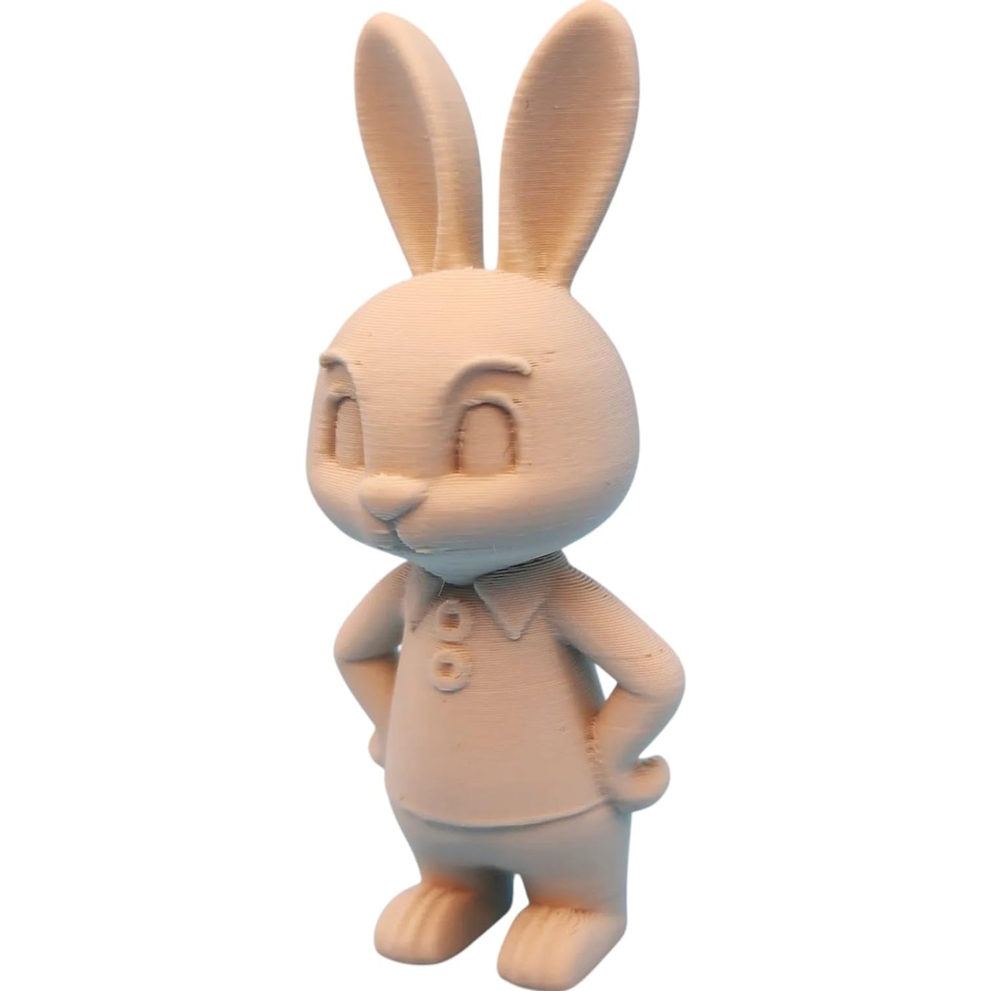 Cartoon Rabbit Figurine – Unpainted 3D Printed Bunny Model for Painting & Display – 3D Printed in Canada