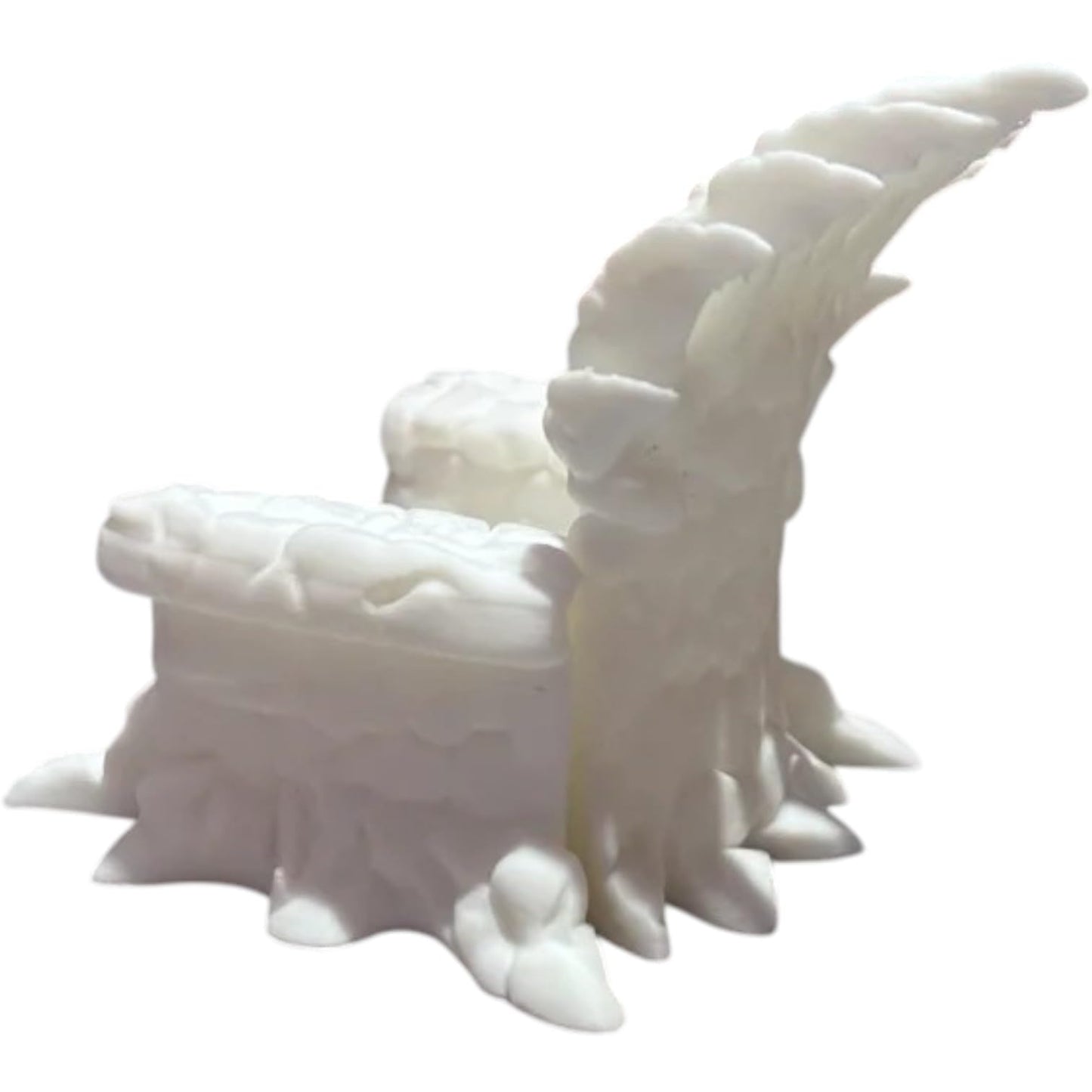 Volcanic Rock Throne – Fantasy Stone Chair Display Piece for Dioramas, RPG Scenery & Collectible Shelves – 3D Printed in Canada