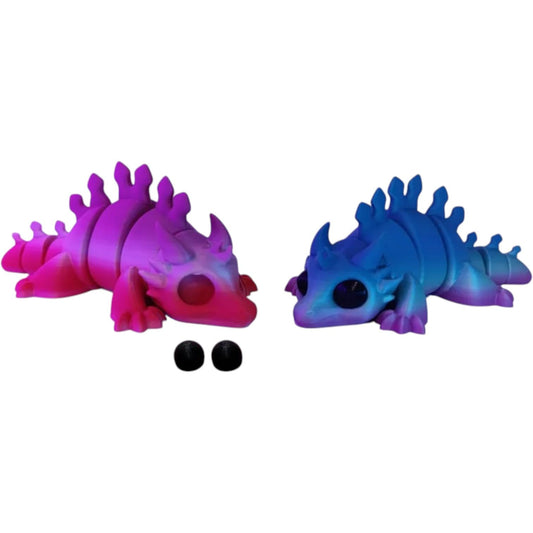 Articulated Dragosaur Figurine – Colorful Hybrid Dragon Dinosaur with Poseable Segments – 3D Printed in Canada