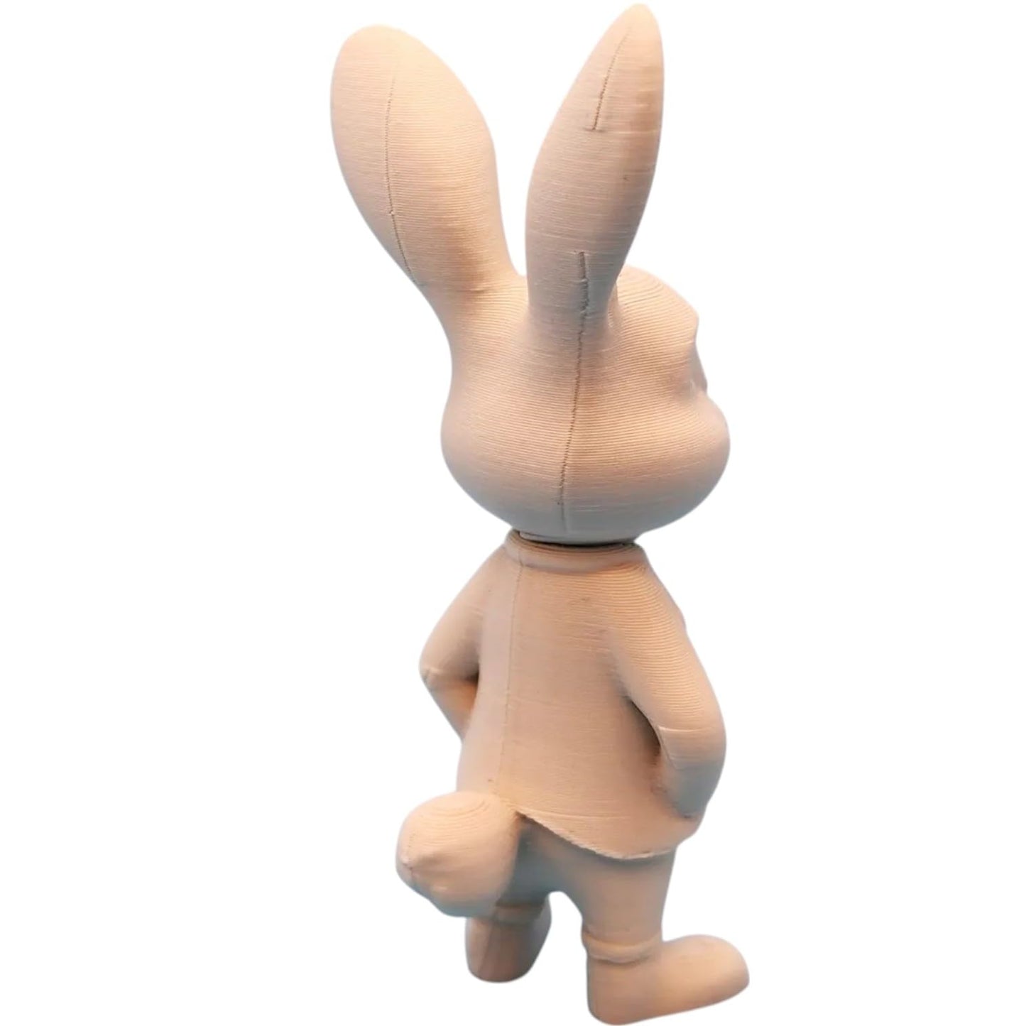 Well Dressed Rabbit Figurine – 3D Printed Bunny Statue for Painting, Display & Gifting – 3D Printed in Canada